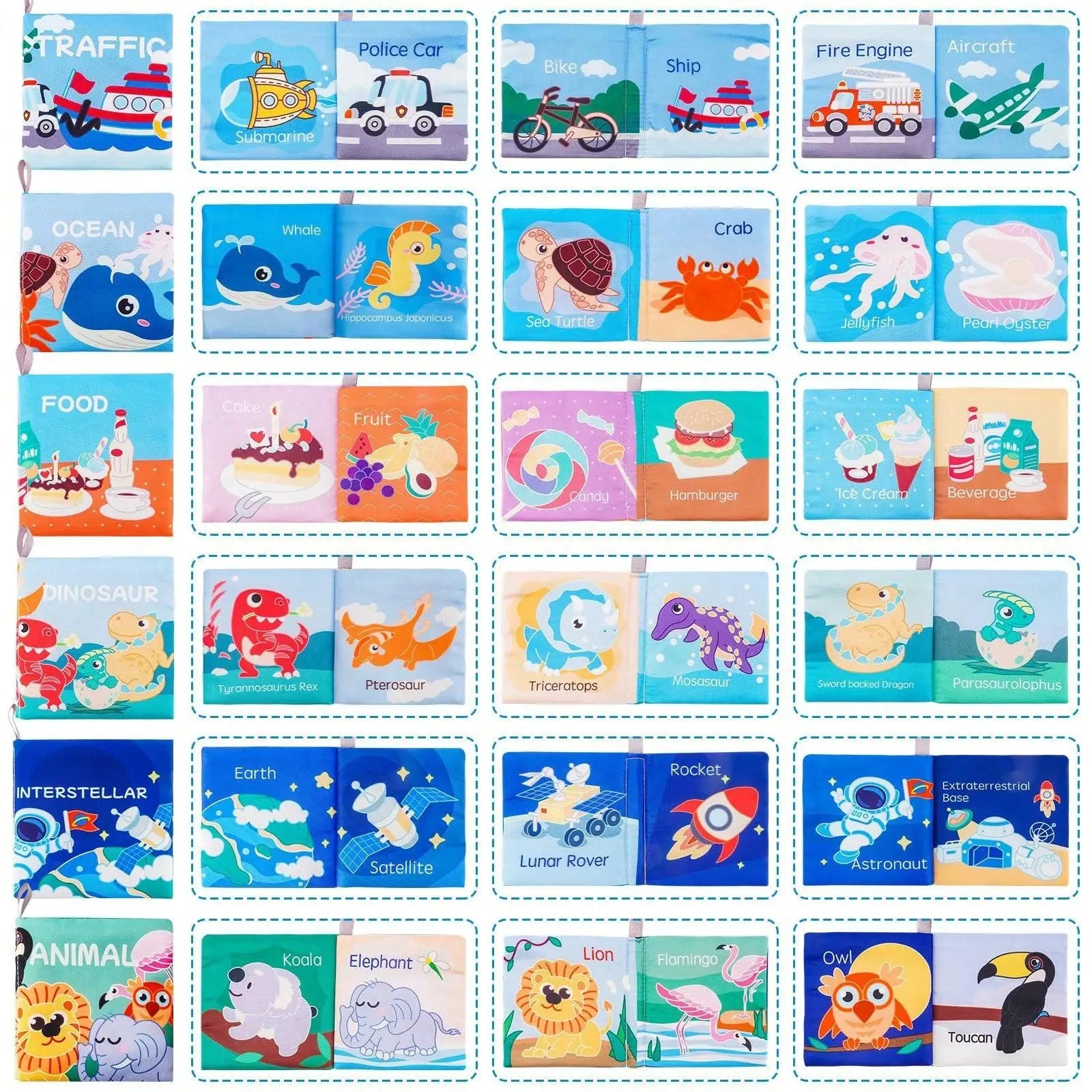 BEBEKLERE ÖZEL EĞİTİCİ KUMAŞ KİTAP SETİ