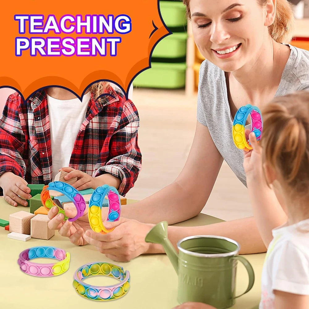 POPİT RENKLİ BİLEKLİK SETİ (24/72 ADET)