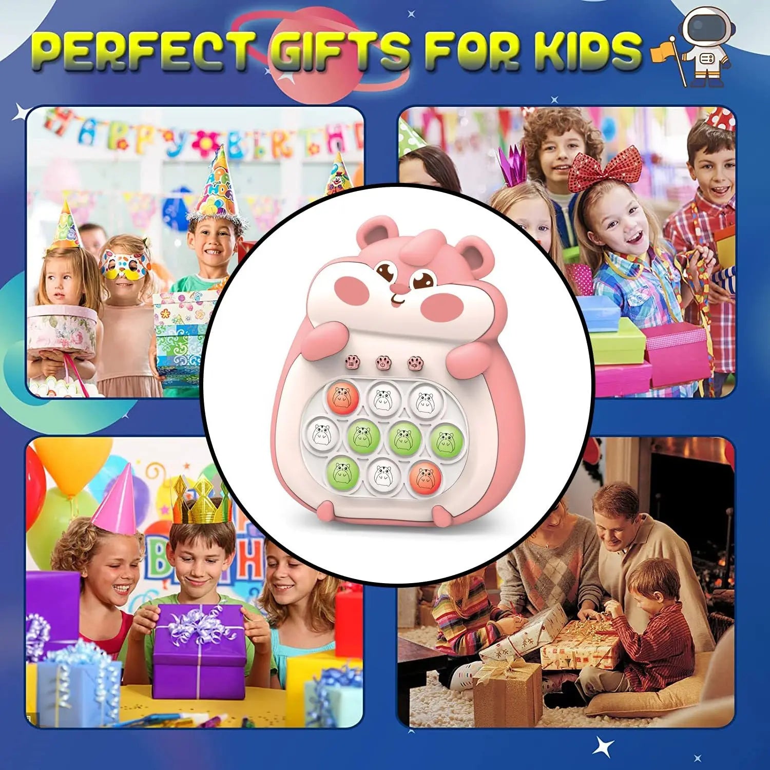 PEMBE MÜZİKLİ SEVİMLİ HAMSTER POP OYUNCAK