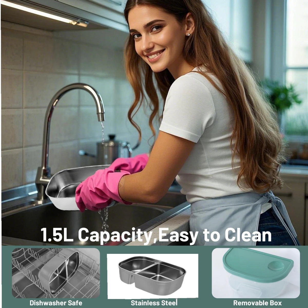 TAŞINABİLİR ELEKTRİKLİ YEMEK ISITICI KAPLAMA LÜKS ÖĞLE YEMEĞİ TERMOSU