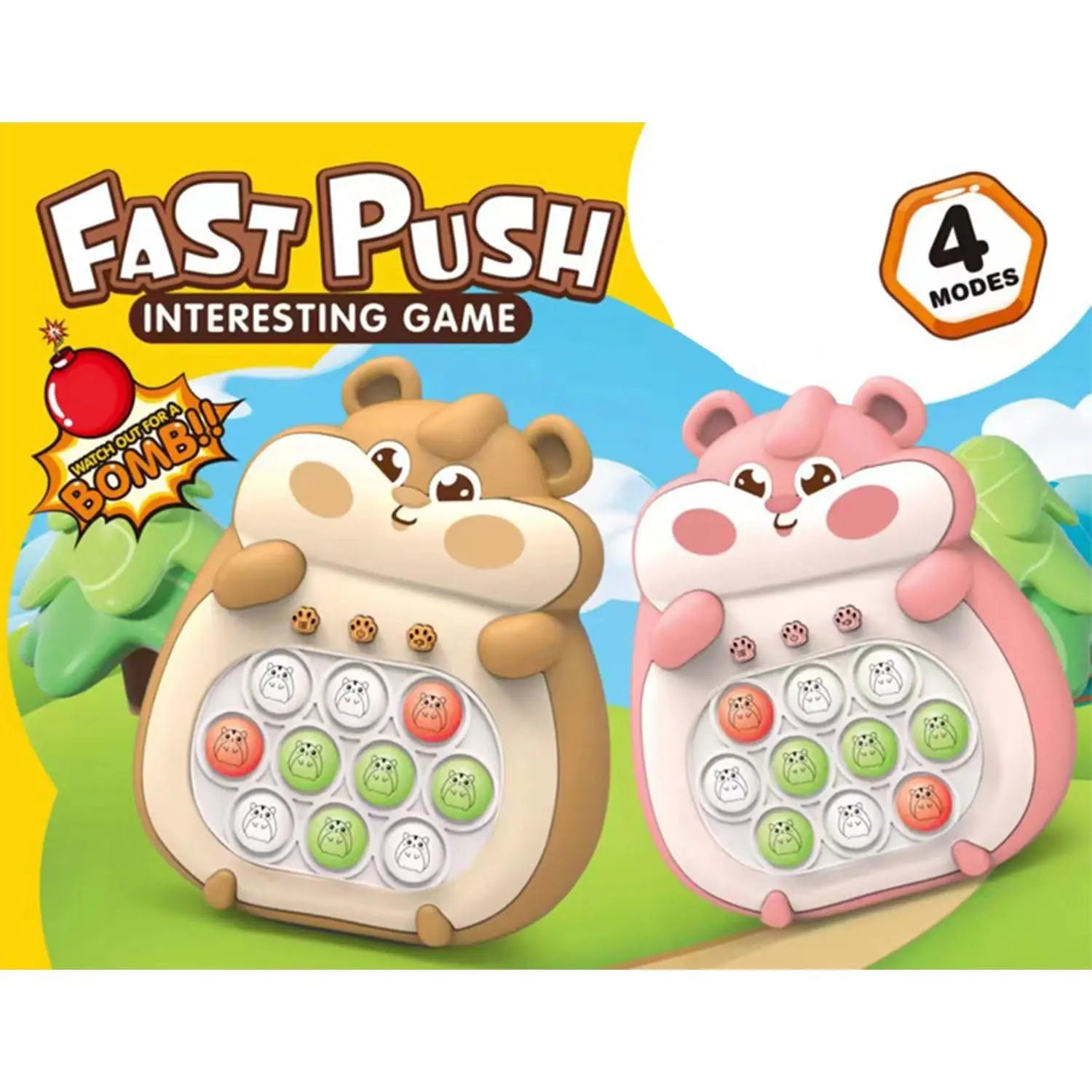 PEMBE MÜZİKLİ SEVİMLİ HAMSTER POP OYUNCAK