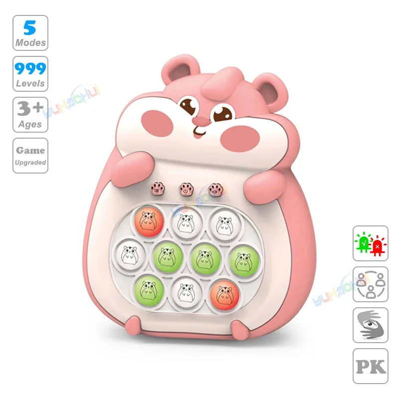 PEMBE MÜZİKLİ SEVİMLİ HAMSTER POP OYUNCAK